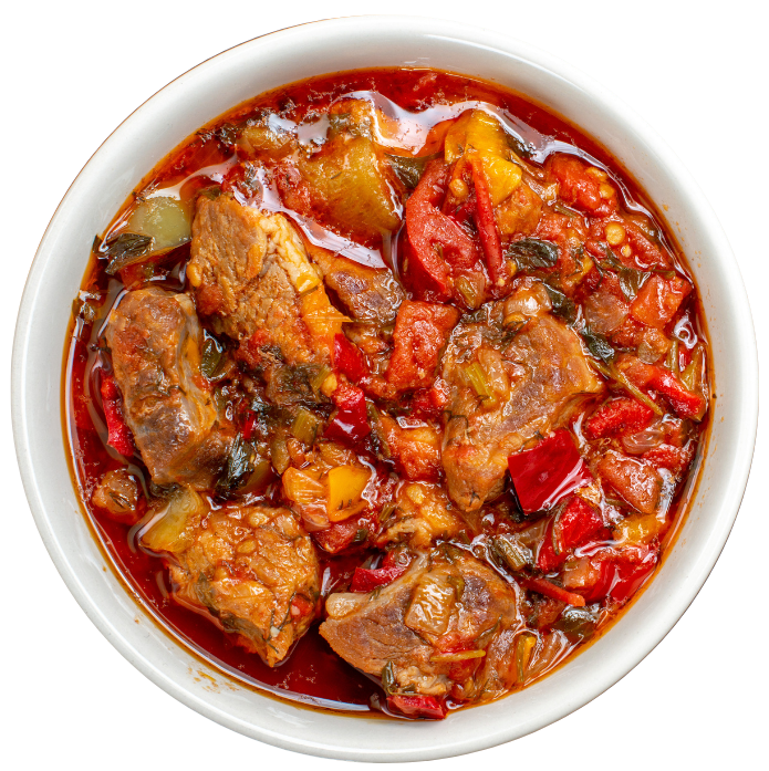 Ragout de porc pimenté à la sauce tomate